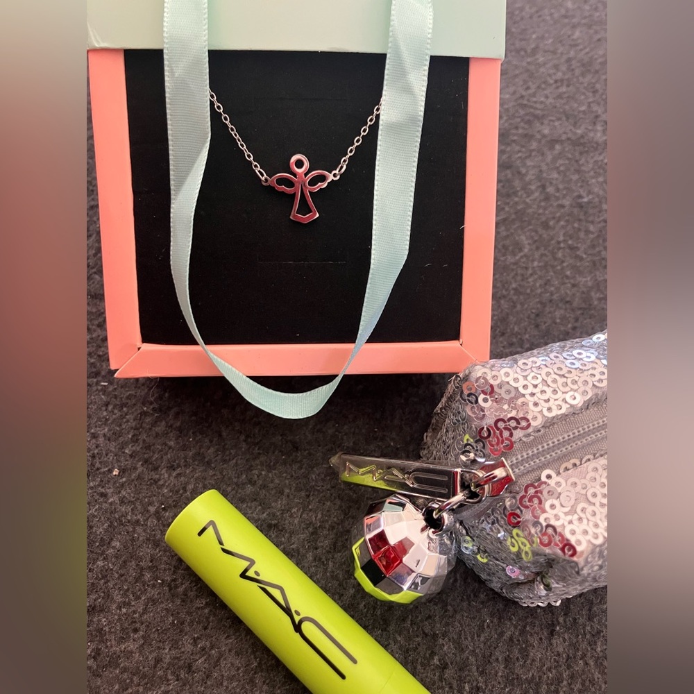 MAC Cosmetics Pouch with Gloss Stick and Bracelet